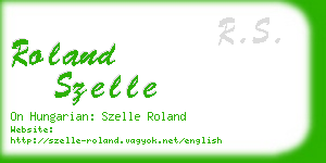 roland szelle business card